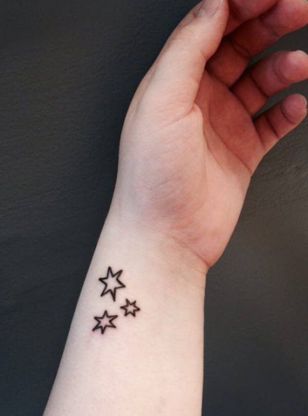 Simbol bintang di pergelangan tangan